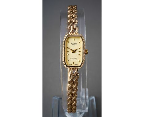 9ct gold Rotary ladies watch, gross weight 10.9g