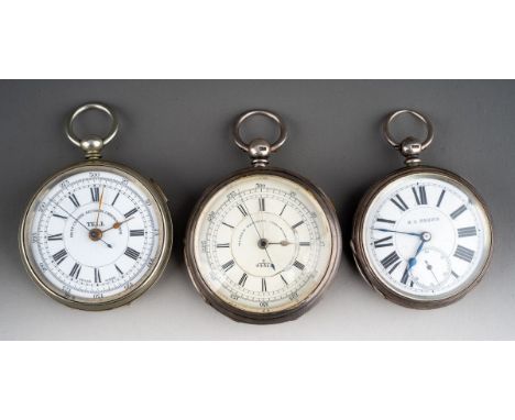 A 19th Century Marine Decimal Chronograph pocket watch, movement no 45515, the outer track 25-300, the dial numbered 5/45515,