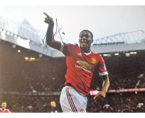 Football Anthony Martial signed 16x12 colour photo pictured while playing for Manchester United. Good Condition. All autograp