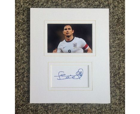 Football Frank Lampard 12x10 mounted signature piece includes signed album page and colour photo pictured while playing for E