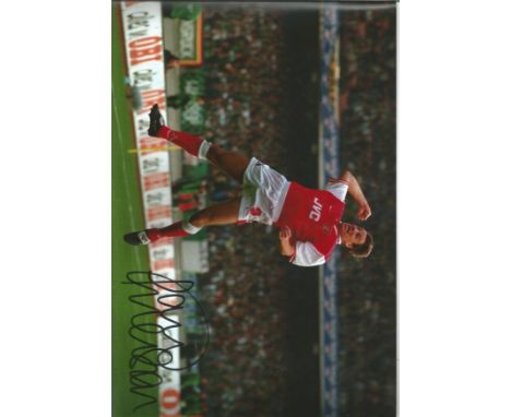 Football Paul Merson 12x8 signed colour photo pictured in while playing for Arsenal. Good Condition. All autographs are genui