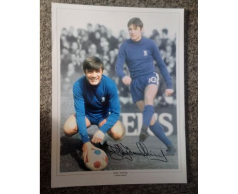 Football Bobby Tambling signed 16x12 colour montage photo pictured playing for Chelsea. Good Condition. All autographs are ge