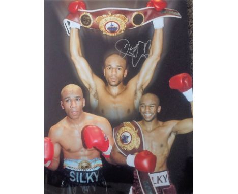 Boxing Paul Silky Jones signed 16x12 colour montage photo. Paul "Silky" Jones (born 19 November 1966 in Sheffield, England), 