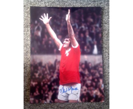 Football Ian Storey Moore signed 16x12 colour photo pictured while playing for Manchester United. Good Condition. All autogra