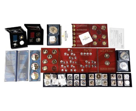 The George Cross Gold and Silver Matt Proof Set by The Bradford Mint with COA and original box, including replica medal, a do