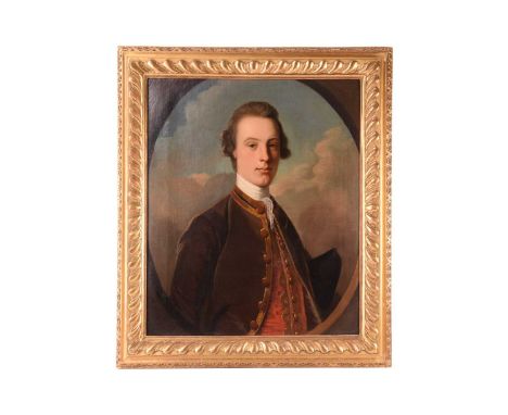 Follower of Allan Ramsay (1713-1784), portrait of a gentleman, oil on canvas, the sitter named verso 'Keith Urquhart of Meldr
