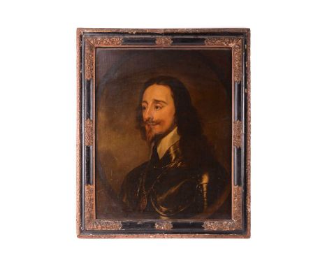 After Sir Anthony van Dyck, bust-length portrait of King Charles I, oil on canvas, 68 x 56 cm, in an associated frame (reduce