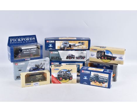 A QUANTITY OF BOXED CORGI CLASSICS PICKFORDS MODELS, to include Foden FG Flatbed, No.97956, Scammell Constructor Wrecker, No.