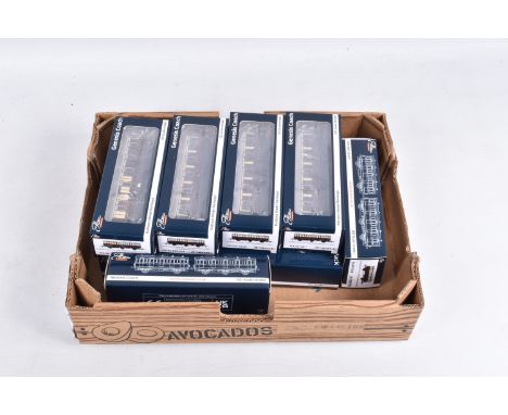 SEVEN BOXED HATTONS MODEL RAILWAYS GENISIS COACHES,  OO Gauge, to include a 4 Coach Pack all in LNER Pre-War Brown Livery, it