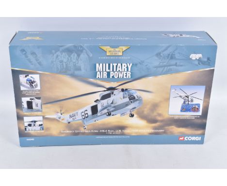 A BOXED CORGI CLASSICS THE AVIATION ARCHIVE MILITARY AIR POWER SIKORSKY SH-3D SEA KING - HS-4 SQN., U.S. NAVY - 1969 APOLLO R