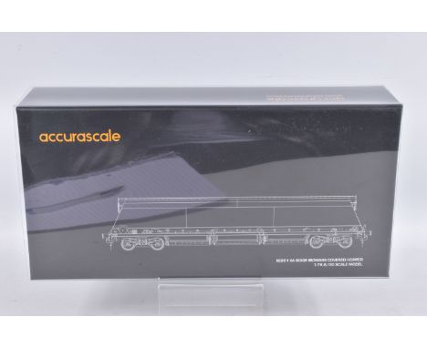 A BOXED ACCURASCALE OO GAUGE MODEL WAGON TWIN PACK , IIA Biomass Bogie Hopper Wagon, running no.'s 86 70 6955 306-8, 83 70 69