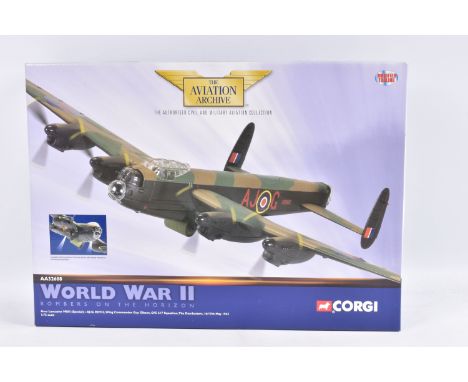 A BOXED LIMITED EDITION CORGI AVIATION ARCHIVE WORLD WAR II BOMBERS ON THE HORIZON AVRO LANCASTER MKIII (SPECIAL) 1:72 SCALE 