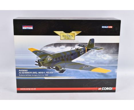 A BOXED CORGI LIMITED EDITION AVIATION ARCHIVE 1:72 SCALE BUDAROS AIRFIELD HUNGARY SUMMER 1944 DIECAST MODEL AIRCRAFT, number