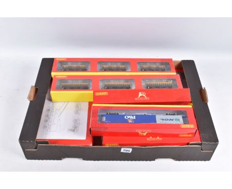 NINE BOXED HORNBY OO GAUGE RAILWAY MODELS, to include 2 Breakdown Cranes, BR 75 'DS1580' Weathered, item no. R6183, BR 75 'AR