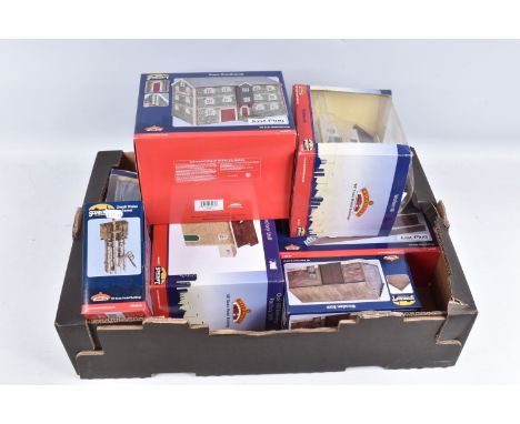 EIGHT BACHMANN BRANCHLINE SCENECRAFT MODEL BUILDINGS, OO Gauge, , to include the Oak Hill Brewery Factory Unit, item no. 44-0
