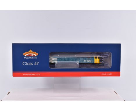 A BOXED   BACHMANN  BRANCHLINE  MODEL  RAILWAYS  OO Gauge, Class 47, running no. 47526, Livery BR Blue Large Logo (Weathered)