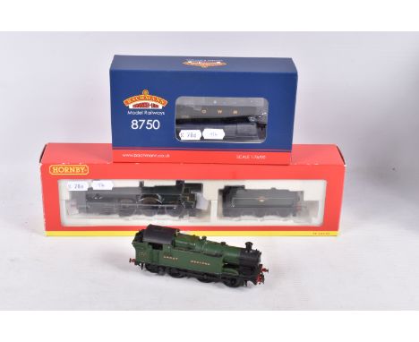 TWO BOXED OO GAUGE LOCOMOTIVES OF G.W.R. ORIGIN, Hornby Grange class 'Overton Grange' No.6879, B.R. green livery (R2502), Bac
