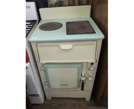 A vintage enamelled G.E.C. electric oven (sold as a collected item)