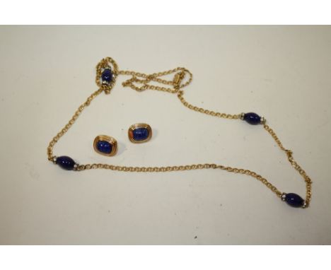 A CHRISTIAN DIOR NECKLACE AND EARRINGS SET