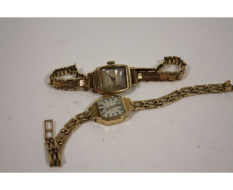 TWO VINTAGE LADIES 9CT ROTARY WRIST WATCHES