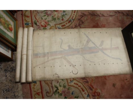 THREE VINTAGE UNFRAMED MAPS
