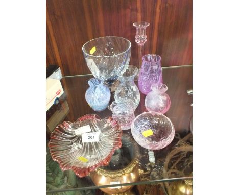 A COLLECTION OF CAITHNESS GLASSWARE ETC