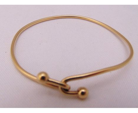 9ct yellow gold bangle, approx total weight 8.2g