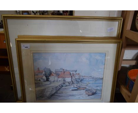 JASON PARTNER, A GROUP OF FIVE GILT FRAMED PRINTS, VARIOUS NORFOLK SCENES, TO INCLUDE WELLS AND BLAKENEY