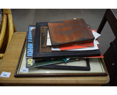 MIXED LOT VARIOUS FRAMED PRINTS, EPHEMERA ETC