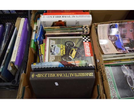 ONE BOX OF MIXED BOOKS AND MAGAZINES - AUTOMOBILE AND MOTORING INTEREST