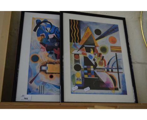 AFTER KANDINSKY, TWO COLOURED PRINTS, F/G