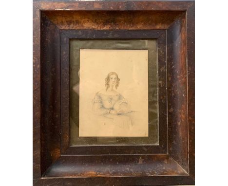 William Kennedy (Scottish, mid 19th-early 20th century) Elizabeth Cunningham portrait study, watercolour and pencil, unsigned