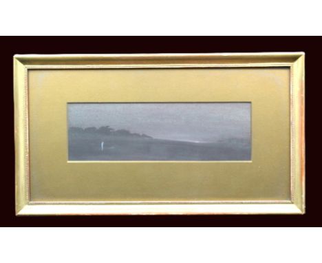 Gaganendranath Tagore (Indian, 1867-1938) Untitled (landscape) watercolour, 9 x 24.5cm, framed and glazed    inventory label 