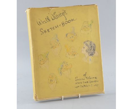 Walt Disney Studios, First Edition Sketch Book of Snow White and the Seven Dwarfs, Collins, London, 1938, Coloured frontispie