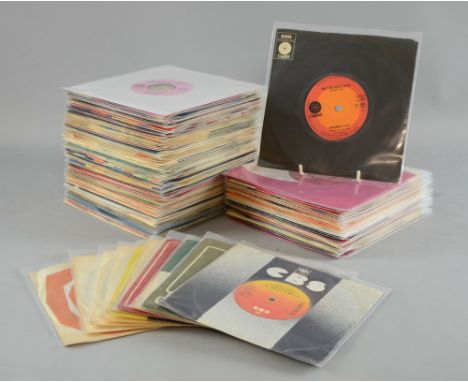 100 45 rpm vinyl singles mainly from the 1960's, many Decca, CBS, RCA, including The Kinks, Buddy Holly & The Crickets, Tom J