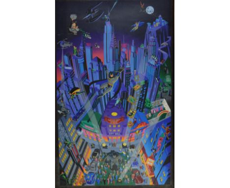 Melanie Taylor Kent (American). Batman, limited edition serigraph, 1994, Signed, titled & numbered 388/500 in pencil   Proven