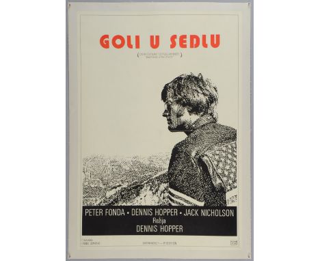 Easy Rider (1969) Yugoslavian film poster, starring Peter Fonda & Dennis Hopper, linen backed 27 x 19in. (69 x 48cm)  