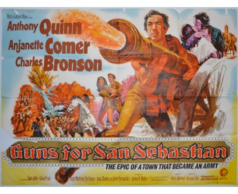 14 British Quad film posters, Doctor in Clover (1960's), Crack In The World (1965), tick...tick...tick... (1970), Guns For Sa