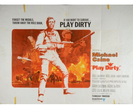 40+ British Quad film posters inc Play Dirty, Paint Your Wagon, Puppet On a Chain, Permission To Kill, Please Sir, Power Play