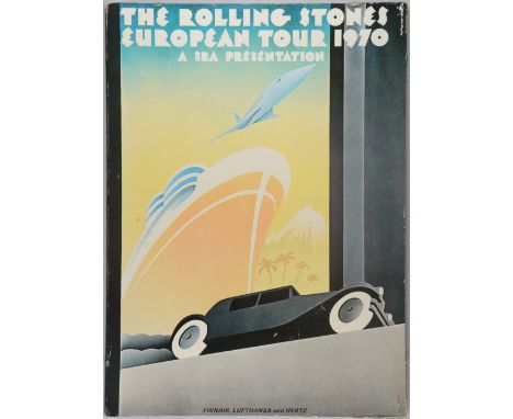 Rolling Stones European Tour 1970 poster, designed by John Pasche, mounted 33 x 24in. (84 x 61cm)  