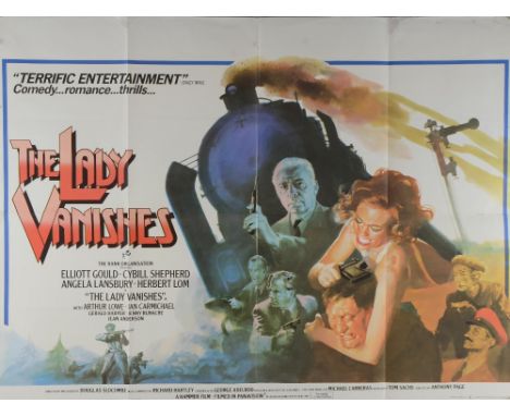 The Lady Vanishes (1979) British Quad film poster art by Jock Hinchliffe, Hammer films, folded 30 x 40in. (76 x 102cm)  