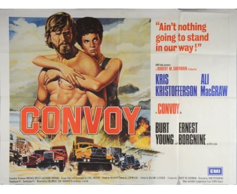 40+ British Quad film posters inc There Was A Crooked Man, Convoy, Old Yeller, Handle With Care (1958), Wuthering Heights, Ex