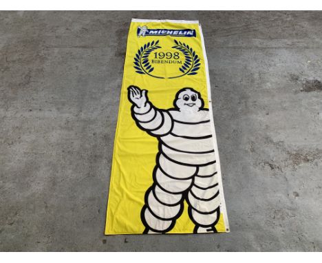 Large Original 1998 Michelin Bibendum Banner FlagMake: Contact AuctioneerModel: Contact AuctioneerYear: 0Mileage: 0VIN: Conta