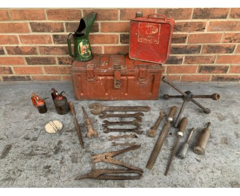 Military Ammunition Box, Castrol Oil Can &amp; A Quantity Of ToolsMake: Contact AuctioneerModel: Contact AuctioneerYear: 0Mil