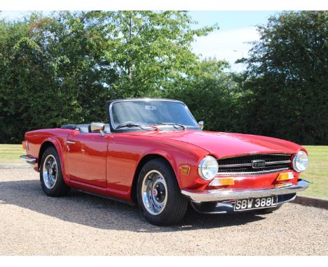 1973 Triumph TR6 PiMake: TriumphModel: TR6Year: 1973Mileage: 64374VIN: CR8100Configuration: Right Hand DriveRegistration: SBW