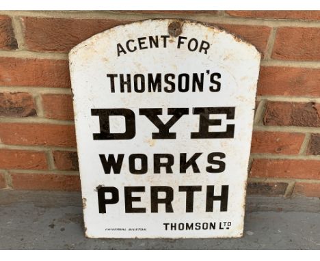 Vintage Thomsons Dye Works Perth Enamel SignMake: Contact AuctioneerModel: Contact AuctioneerYear: 0Mileage: 0VIN: Contact Au