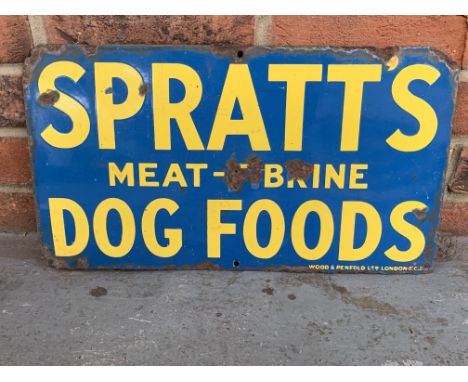 Vintage Spratts Dog Food Enamel SignMake: Contact AuctioneerModel: Contact AuctioneerYear: 0Mileage: 0VIN: Contact Auctioneer