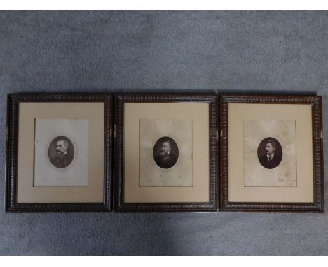 Three Victorian framed and glazed mounted photos of famous British explorers. Captain Richard Francis Burton (19 March 1821 ?