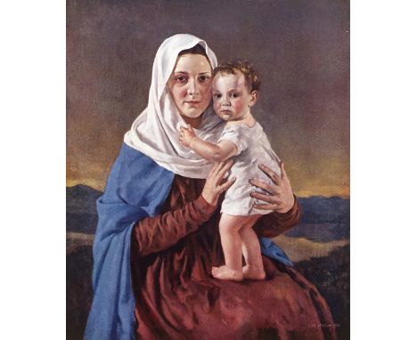 Leo Whelan RHA (1892-1956) OUR LADY QUEEN OF IRELAND, 1933 signed colour print signed in pencil in the margin and signed in t