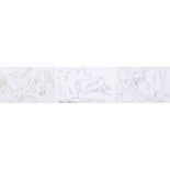 Markey Robinson (1918-1999) SKETCHES (SET OF THREE) ink; (3) Family of the artist Framed together